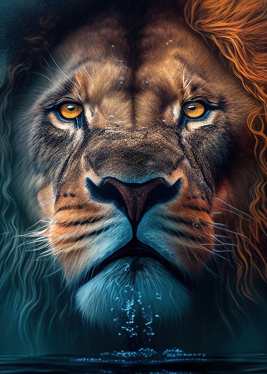 Water Lion Wallpaper