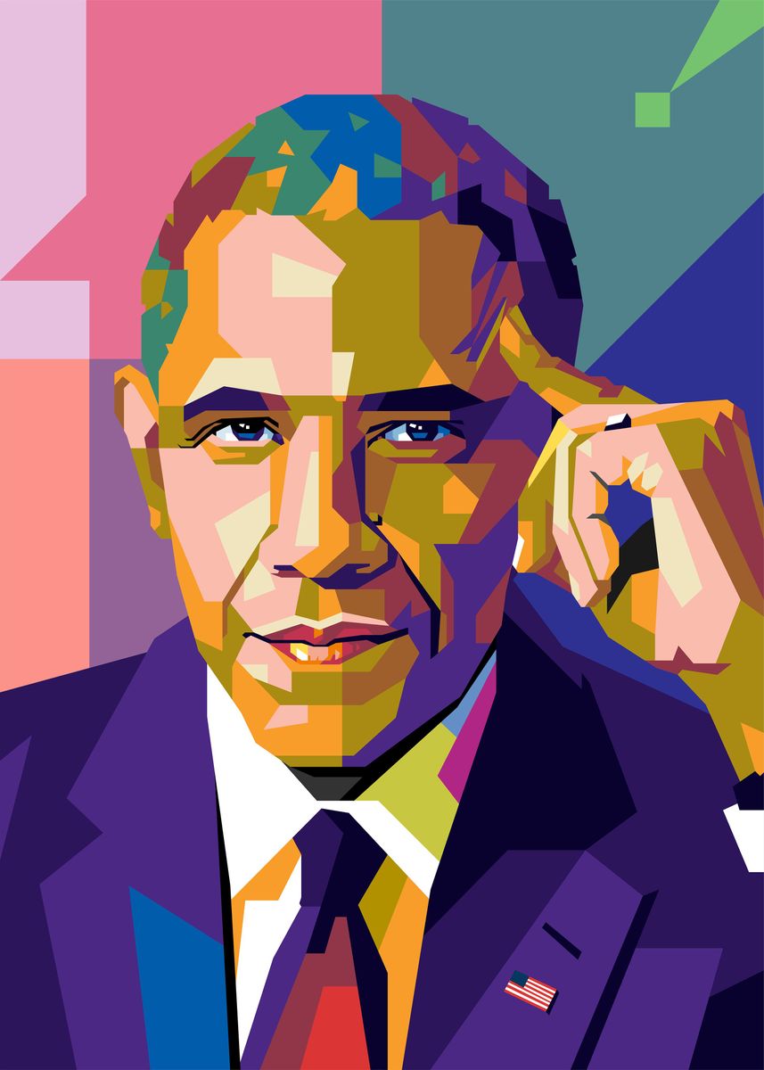 'Barack Obama' Poster, picture, metal print, paint by Erick Sato | Displate