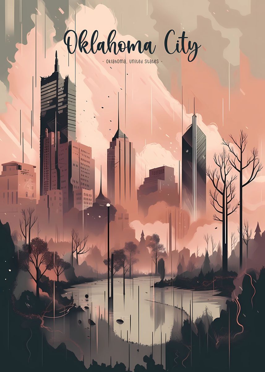 'Oklahoma' Poster, picture, metal print, paint by Mazzy Mccary Displate