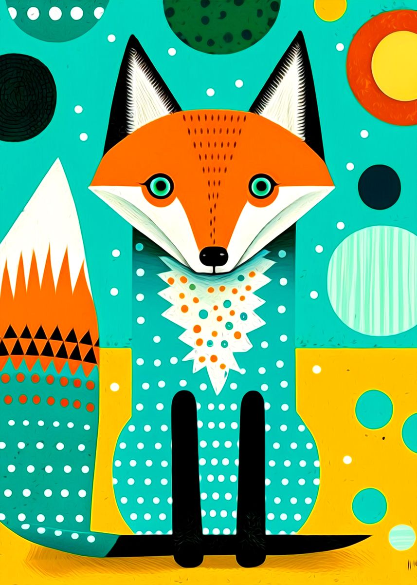 'Fox Abstract' Poster by tani pino | Displate