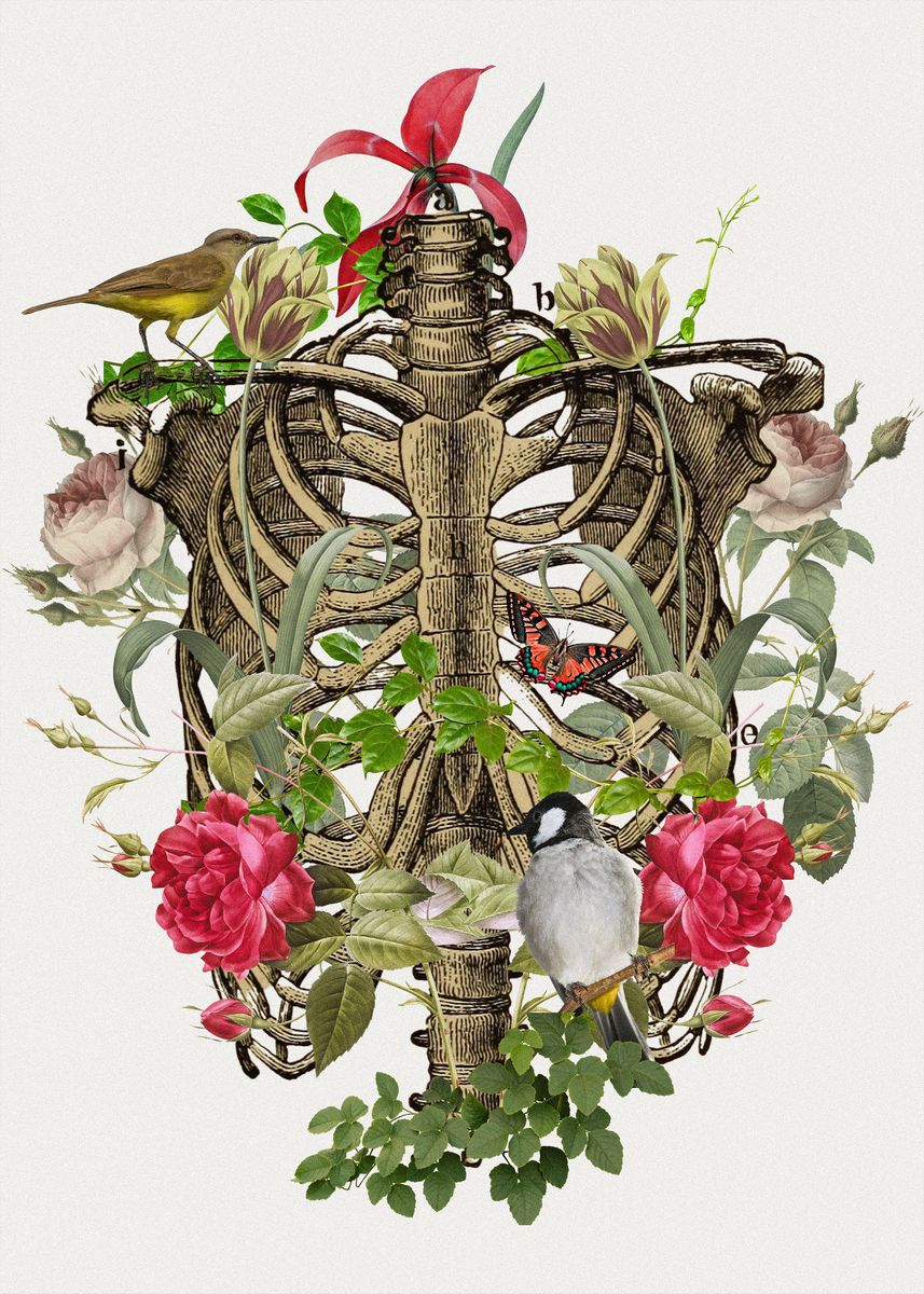 'floral thorax' Poster, picture, metal print, paint by EDSON RAMOS ...