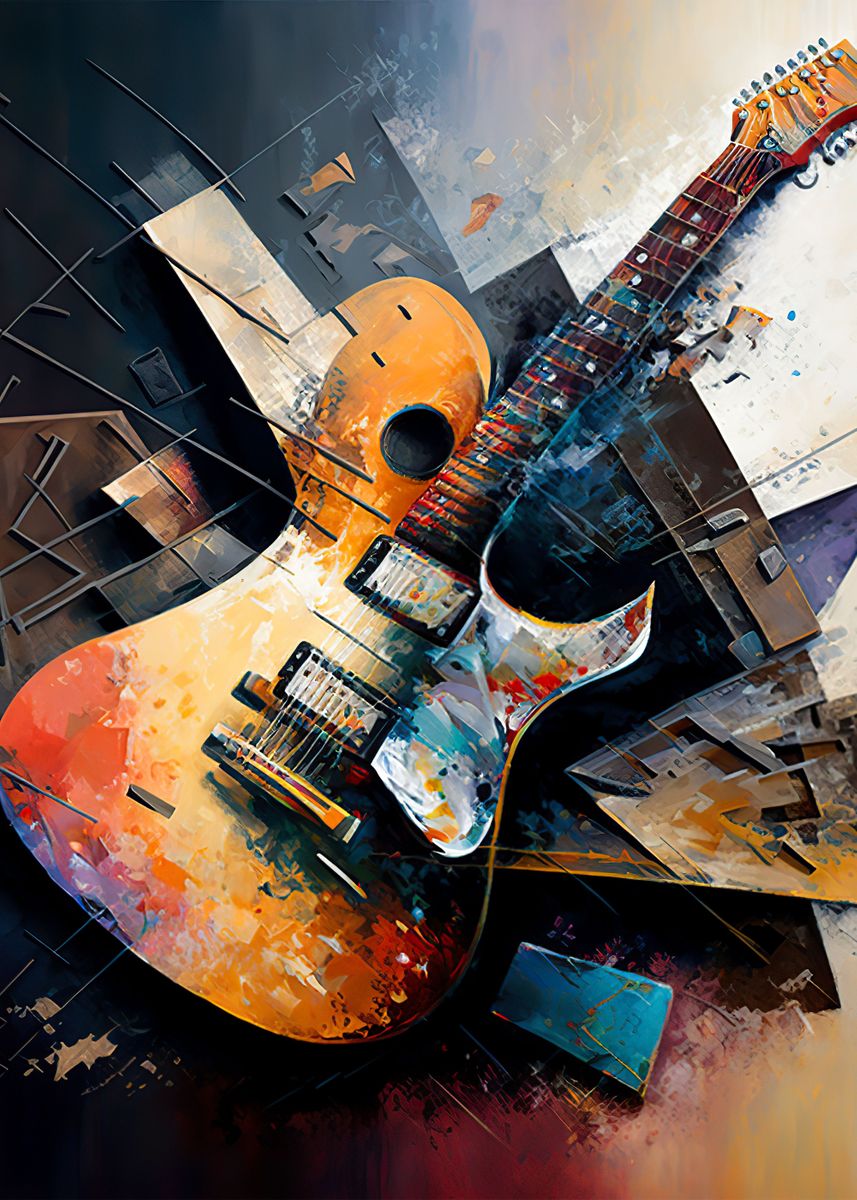 'The Guitar' Poster by Zaydan Mcintosh | Displate