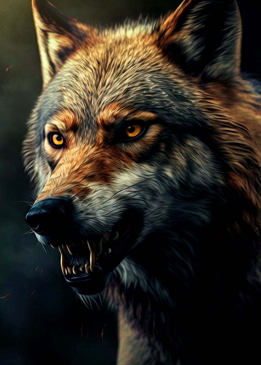 'Wolf' Poster, picture, metal print, paint by tona Billi | Displate