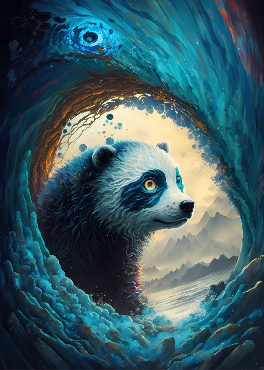 'Panda Incredible' Poster, picture, metal print, paint by Adrie ...