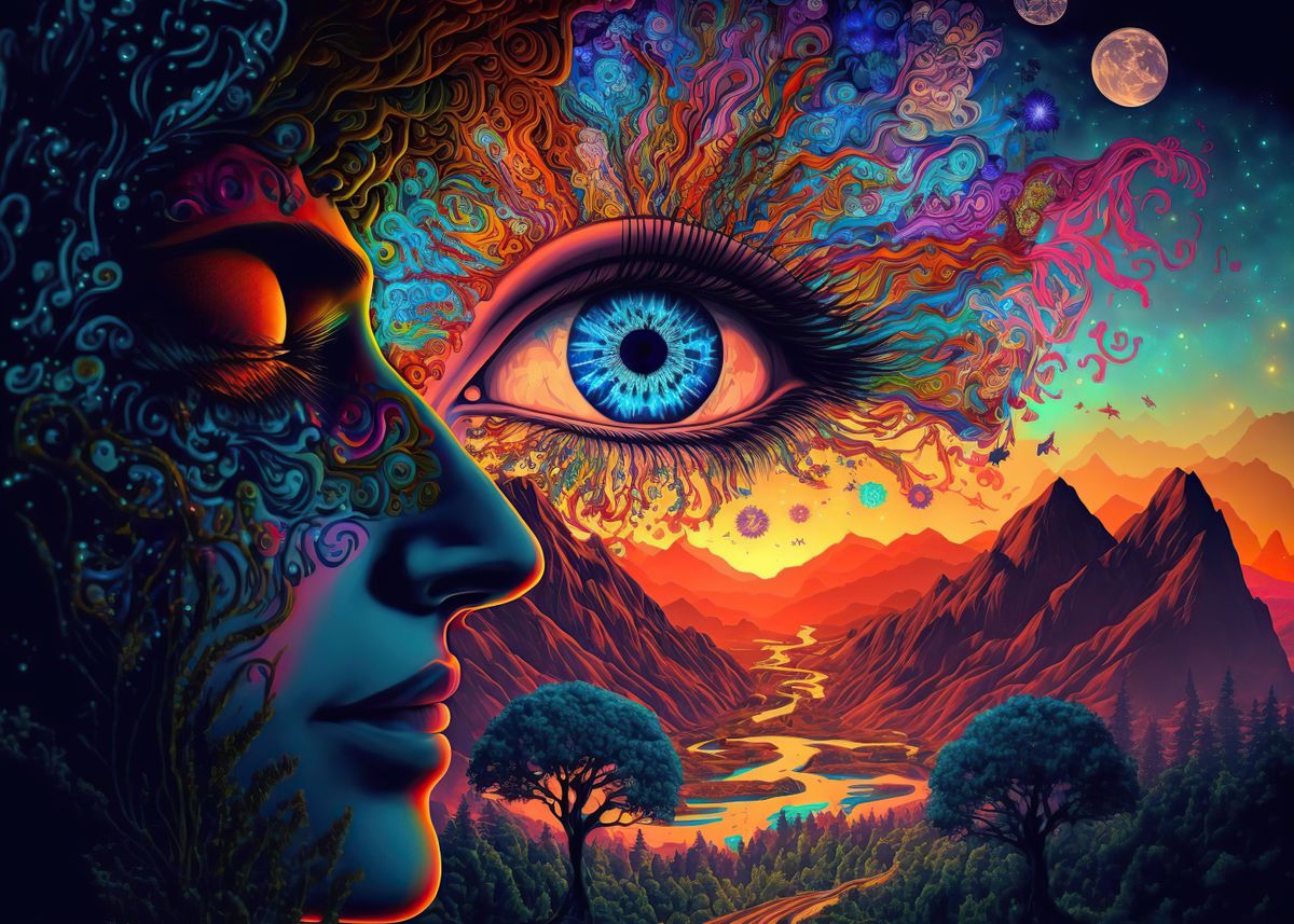 Psychedelic Nature Poster By Siobhan Lamb Displate