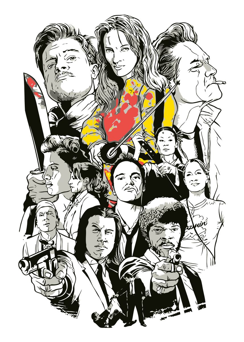 'Tarantino Movie' Poster, picture, metal print, paint by Movie Art ...