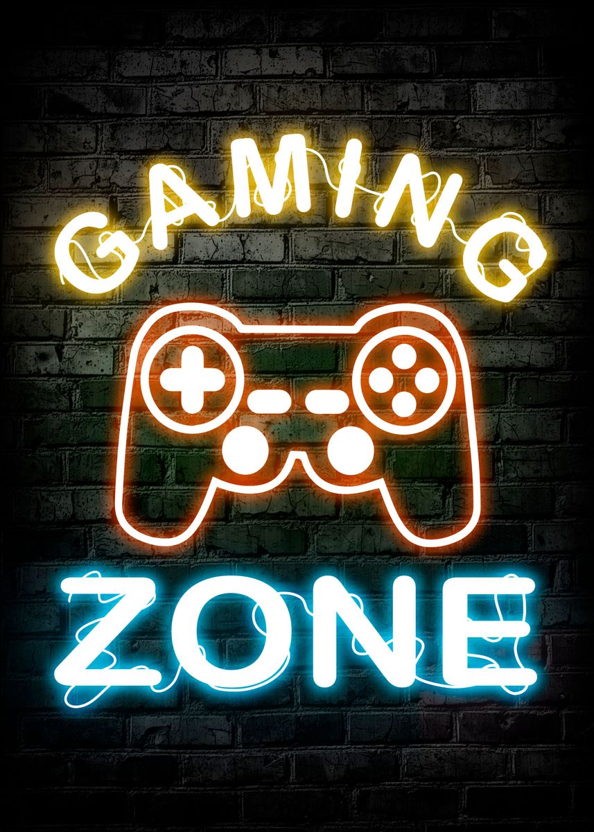 ' Gaming Zone' Poster, picture, metal print, paint by Metal Posters ...