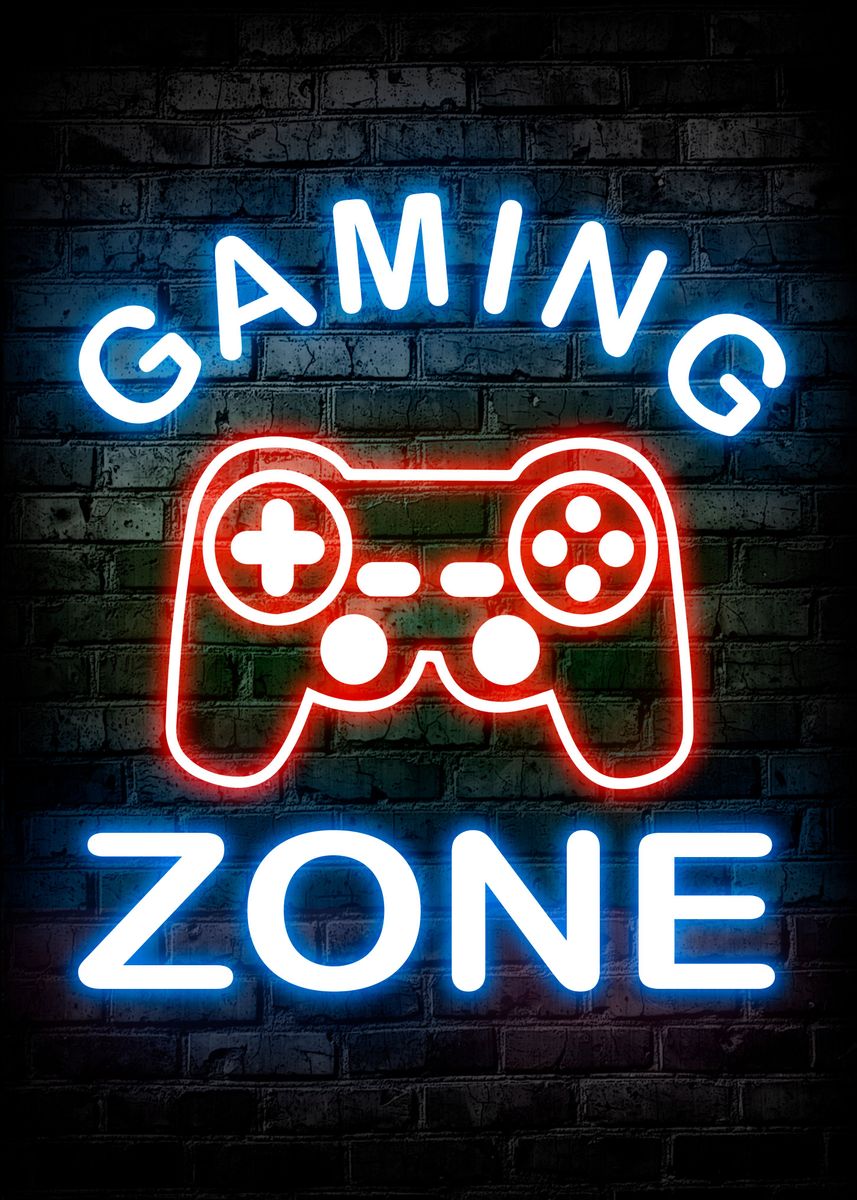 'gaming Zone' Poster By Metal Posters 