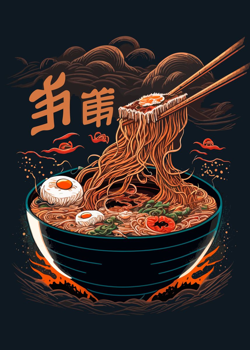 'Ramen Art 6' Poster by the Moooh | Displate