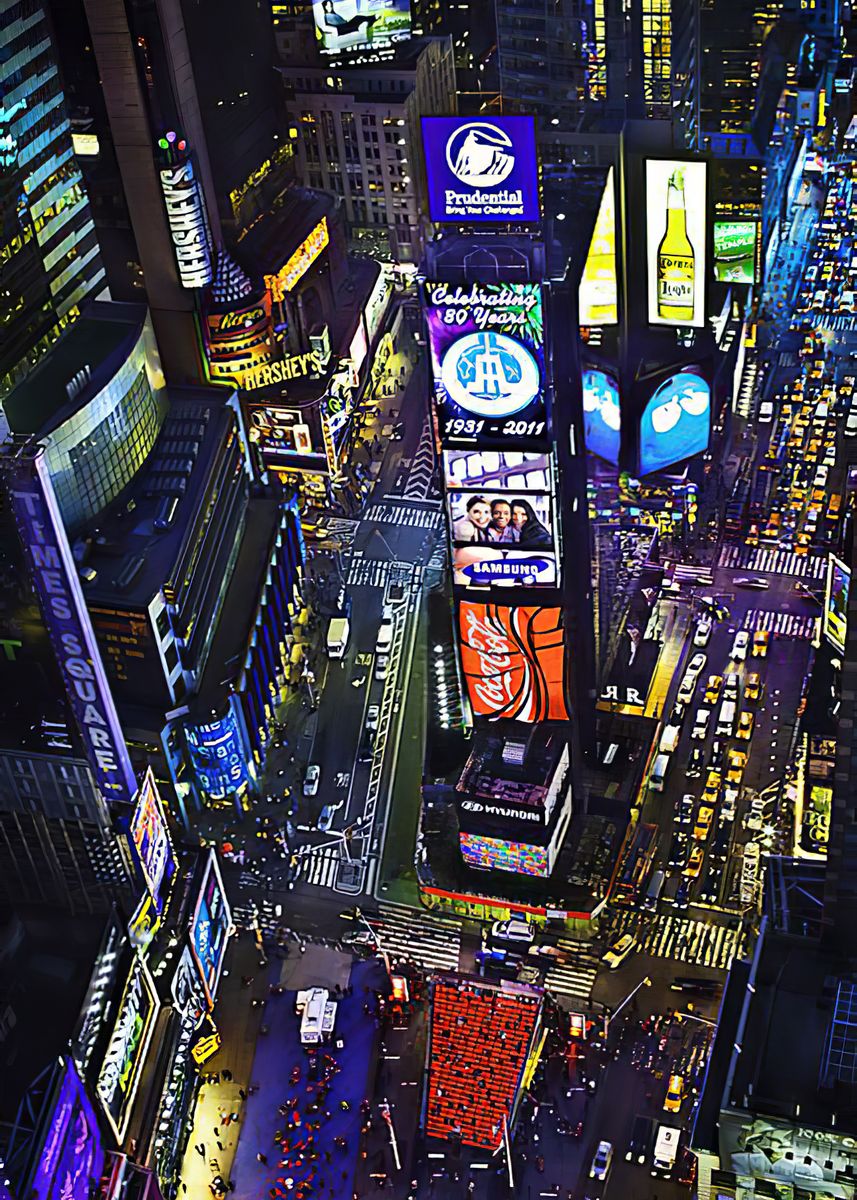 'Times Square New York' Poster, picture, metal print, paint by Felix ...