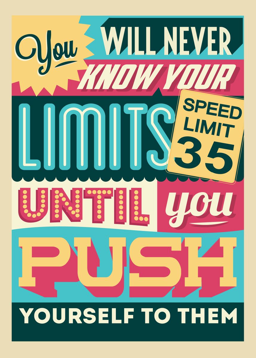 'Limitless Motivation' Poster, picture, metal print, paint by NIZAM ...