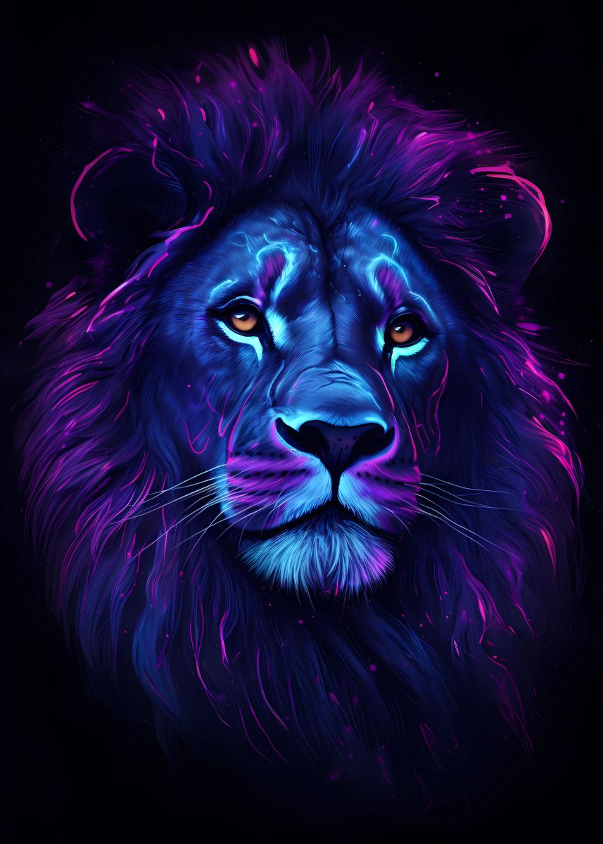 Lilac and Blue — Lion in the Wild