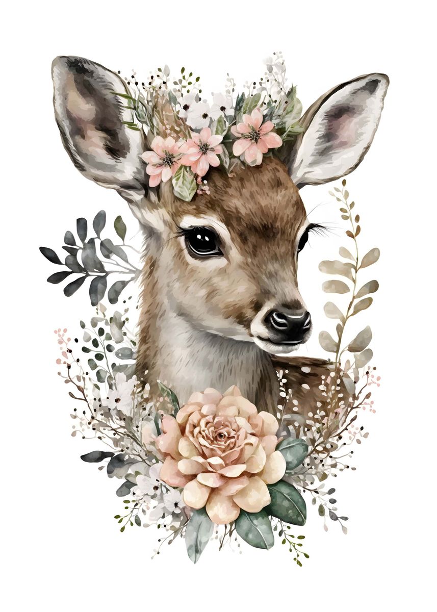 'Baby Deer' Poster by Sambel Pedes | Displate