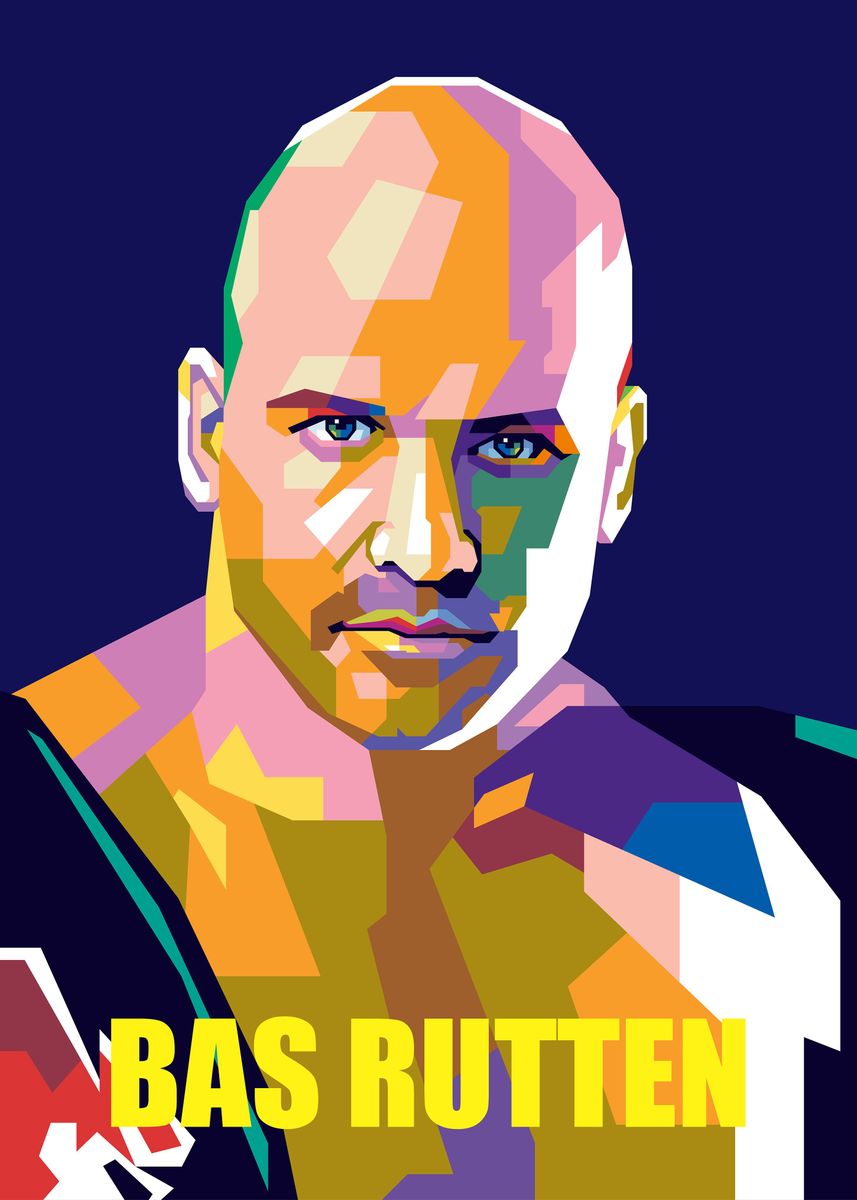 'bas rutten' Poster, picture, metal print, paint by Indra | Displate