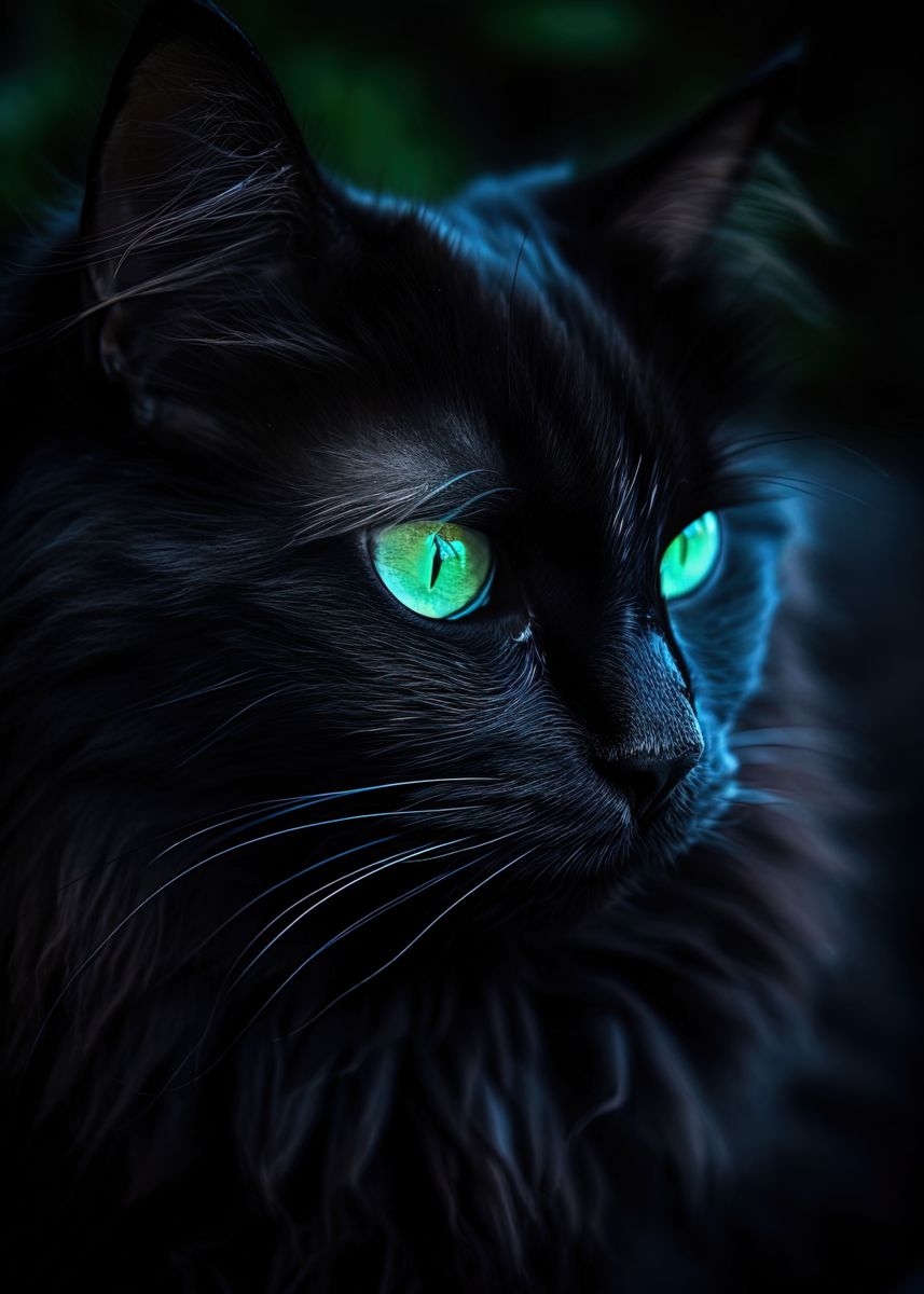 'Beautiful black cat' Poster by Powerful Words | Displate