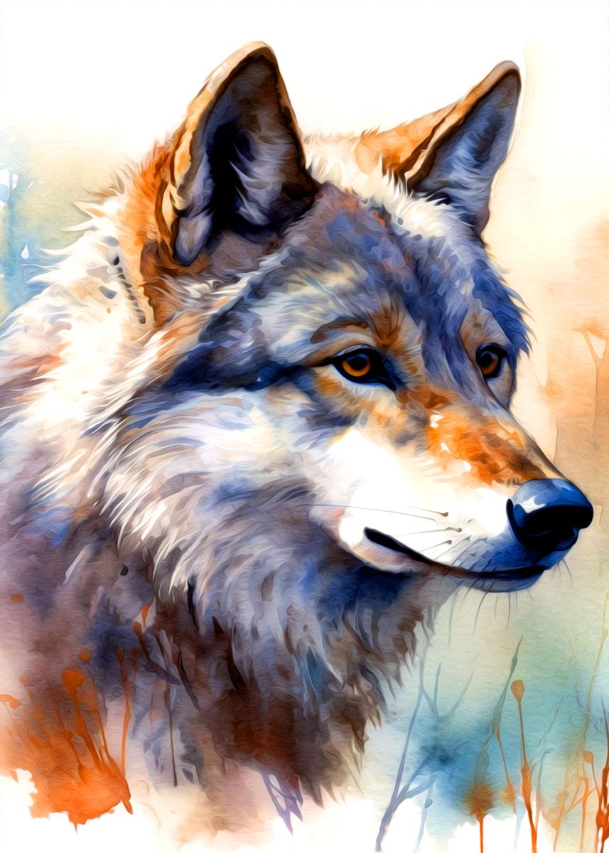 'Wolf' Poster, picture, metal print, paint by set more | Displate