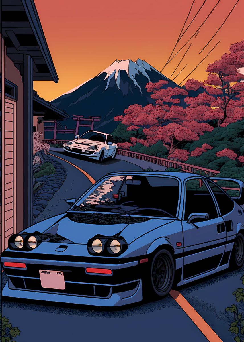 'JDM Car' Poster, picture, metal print, paint by Mashowa Displate