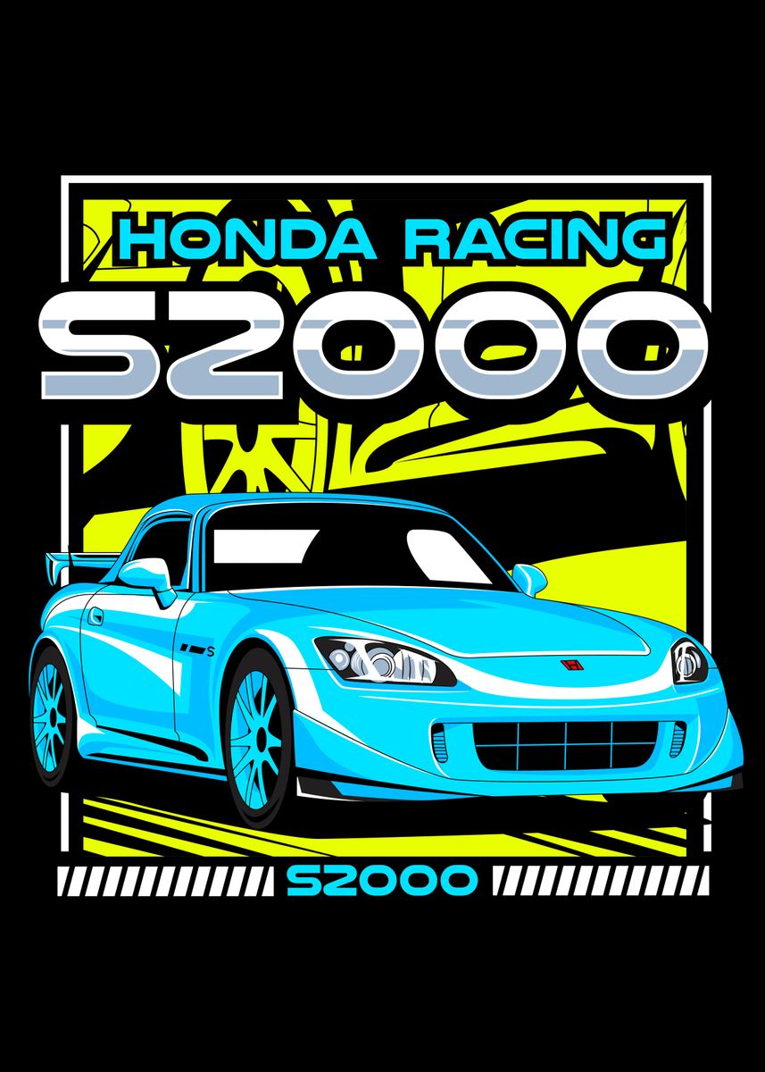'JDM S2000 Car' Poster, picture, metal print, paint by Mikhaila Poster ...