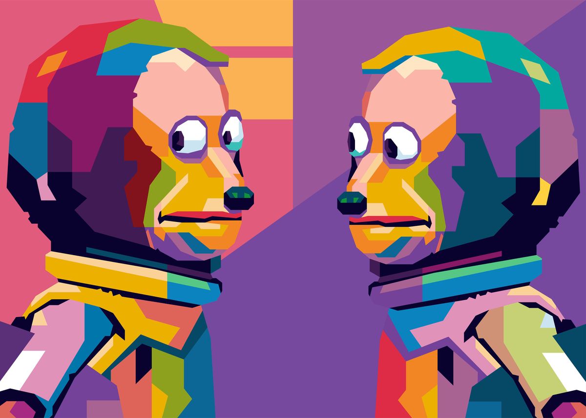 Double Monkey 'Monkey Double Meme' Poster by Muifatin | Displate