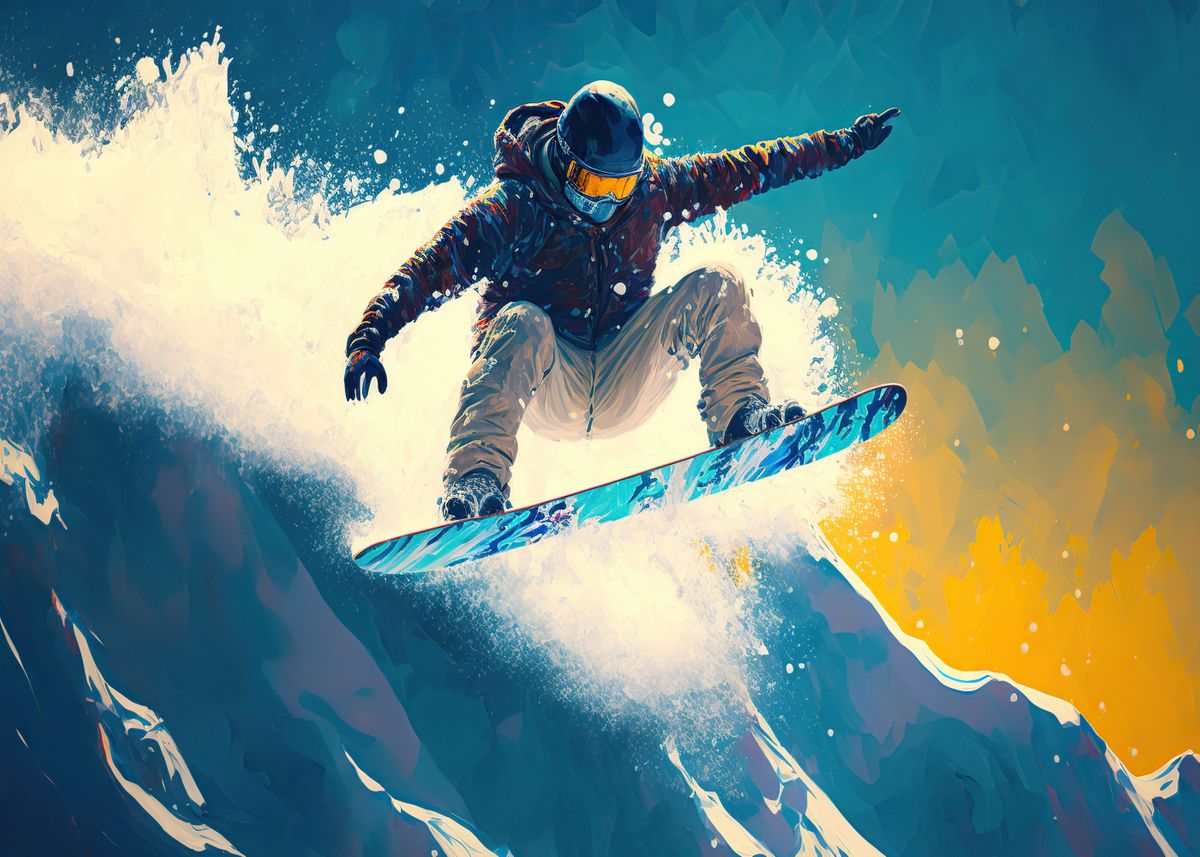 ‘Snowboard ’ Poster by Anime Manga | Displate