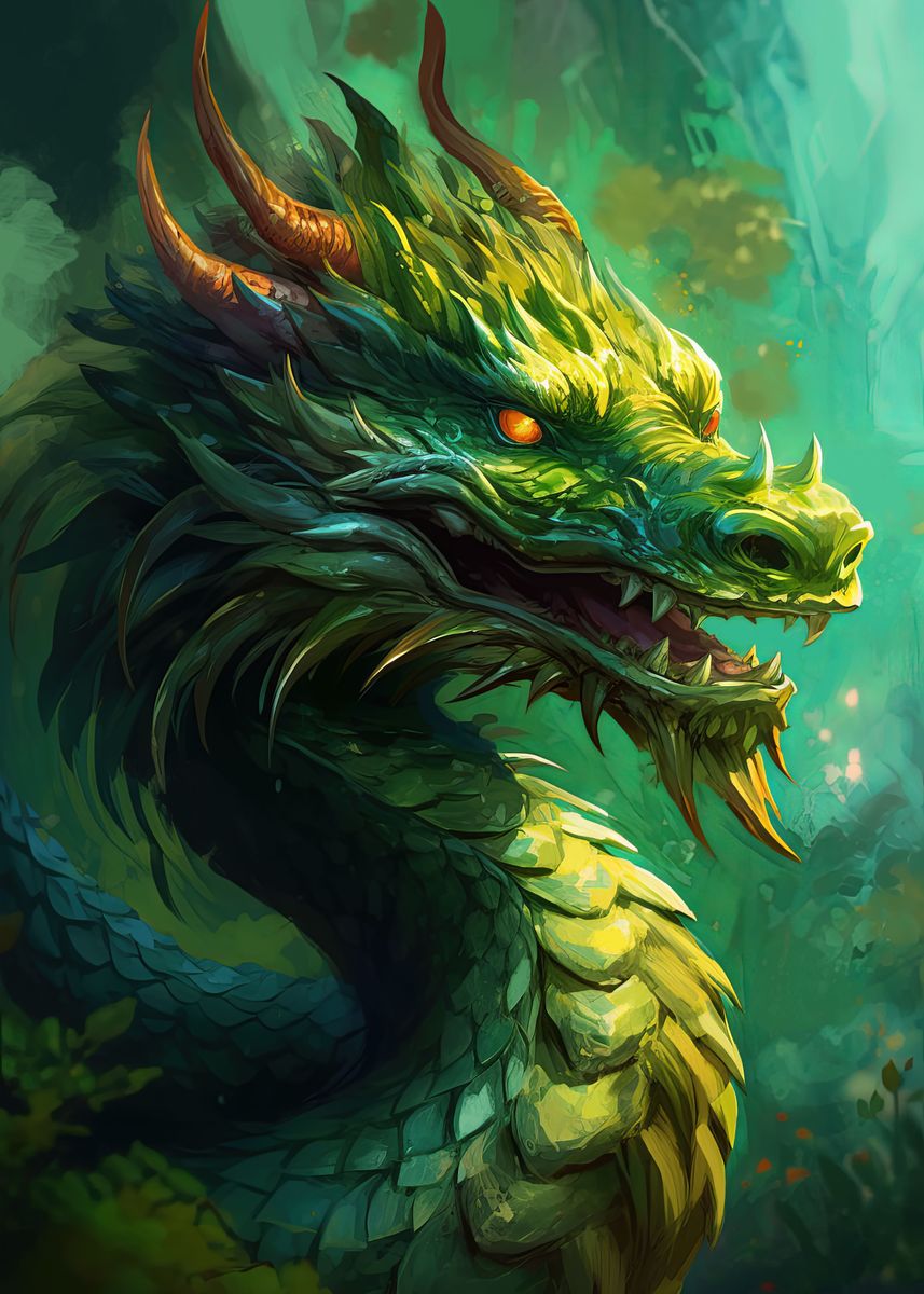 'Evil Chinese Dragon ' Poster, picture, metal print, paint by ArsFerrum ...