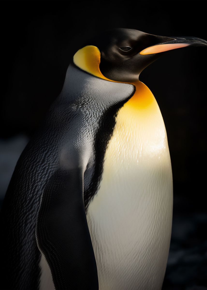 'Gorgeous Emperor Penguin' Poster, picture, metal print, paint by ...