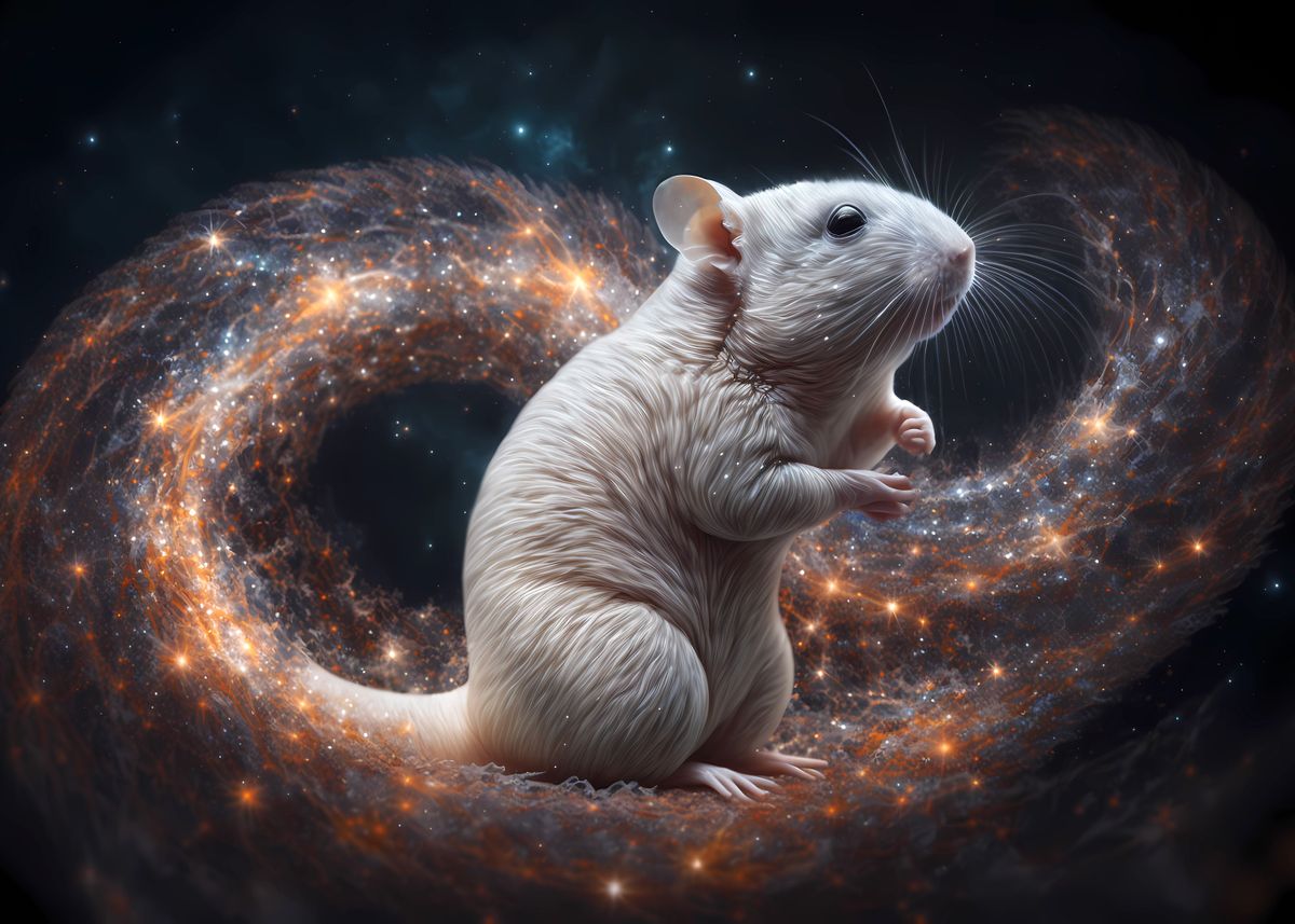 'Spirit Animal Rat' Poster by Jiri Hodecek Displate