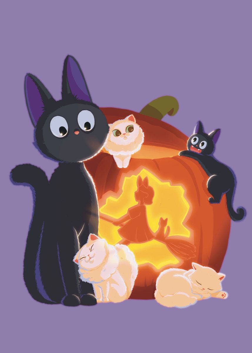 'Jiji Family' Poster, picture, metal print, paint by DouDouBao | Displate