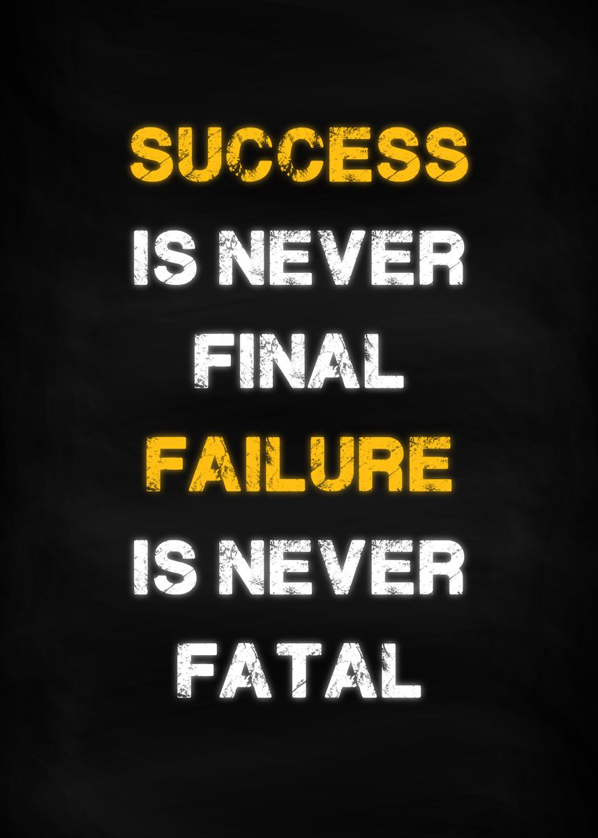 'Success Failure' Poster, picture, metal print, paint by dkDesign ...