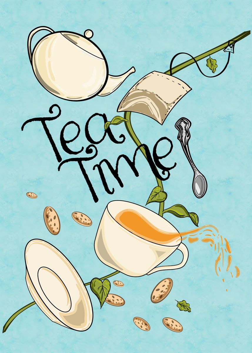 'Tea time' Poster, picture, metal print, paint by Rafael Martínez ...