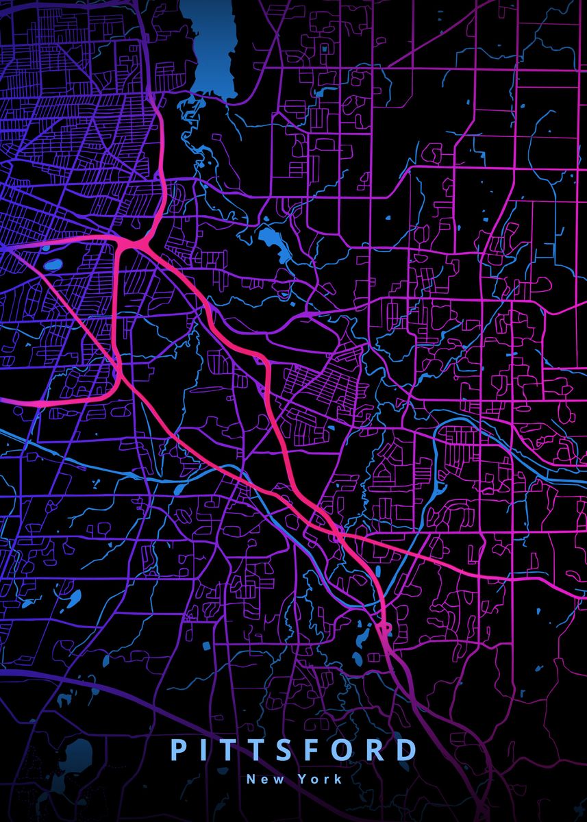 'Pittsford' Poster, picture, metal print, paint by Deeo Displate