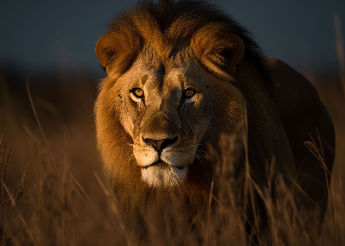 lion-wildlife-photograph-poster-by-five-senses-art-displate