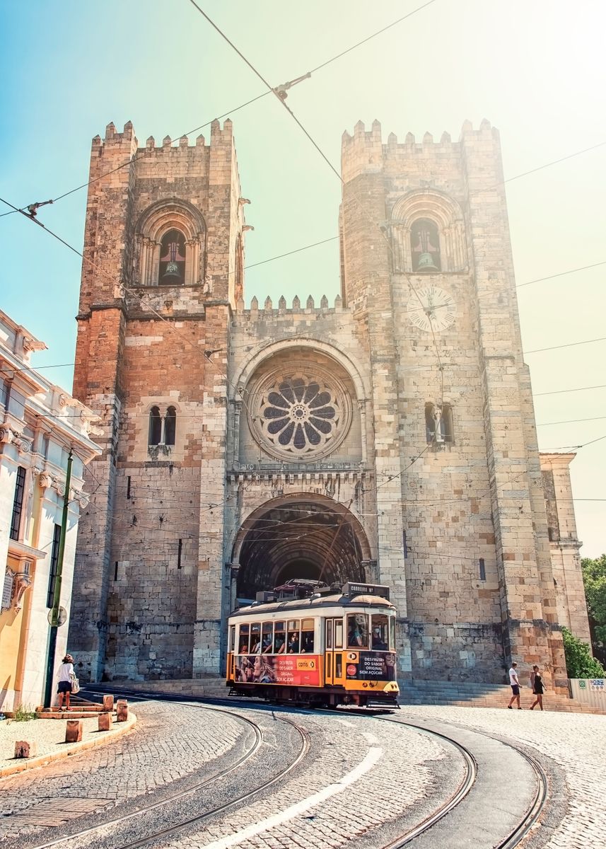 'Lisbon Cathedral' Poster by Mango Art | Displate