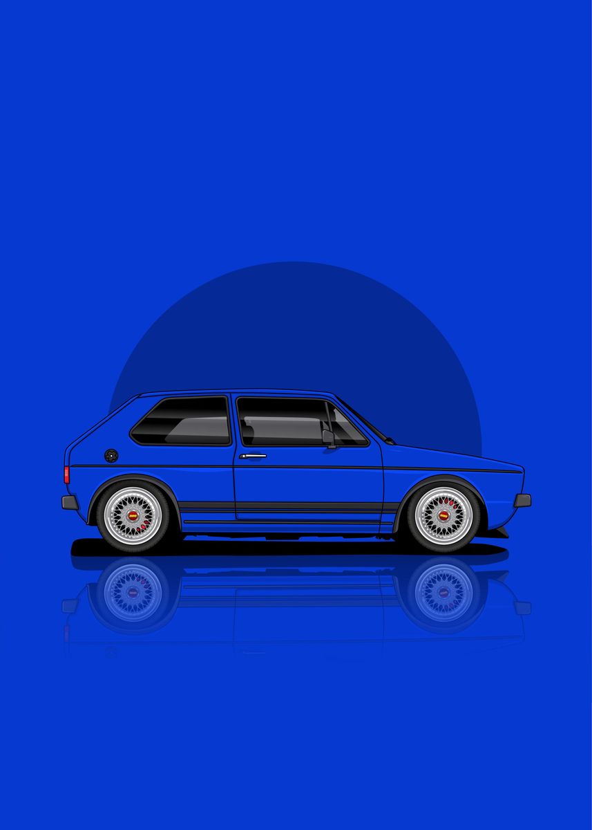'Art Volkswagen Golf Mk1' Poster by Dodi Firdaus | Displate