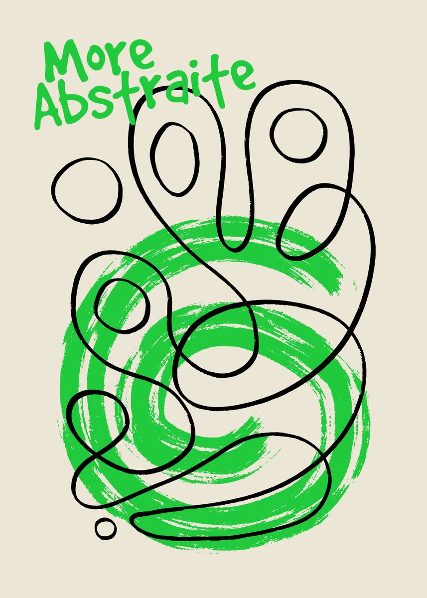 'More Abstraite Green Leaf' Poster by HyggeStudio  | Displate