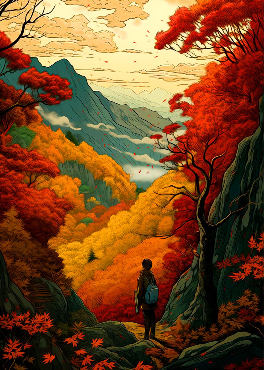 'Anime Landscape' Poster by Renko Anmie | Displate