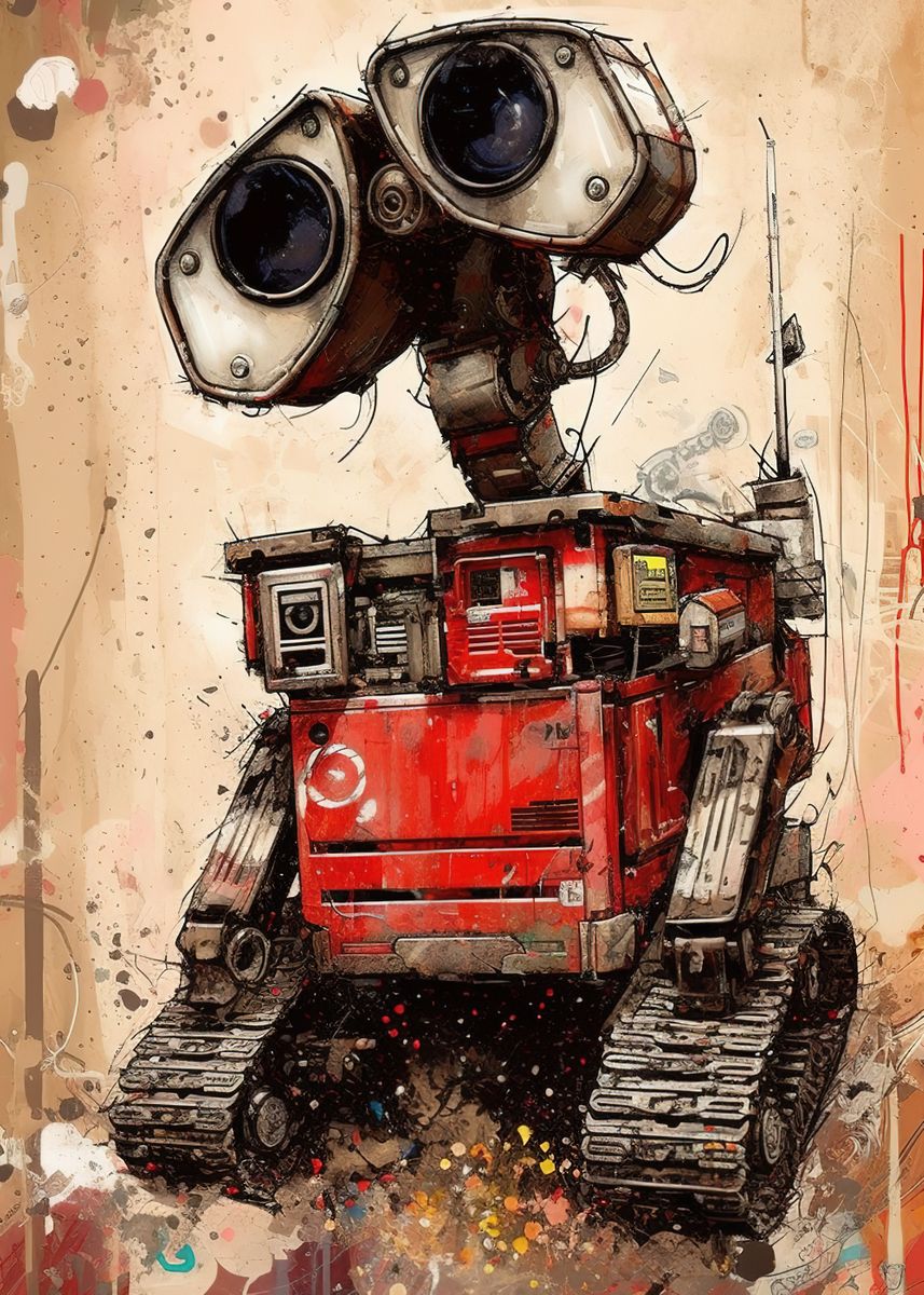 'cartoon robot' Poster by MAD SPACE  | Displate