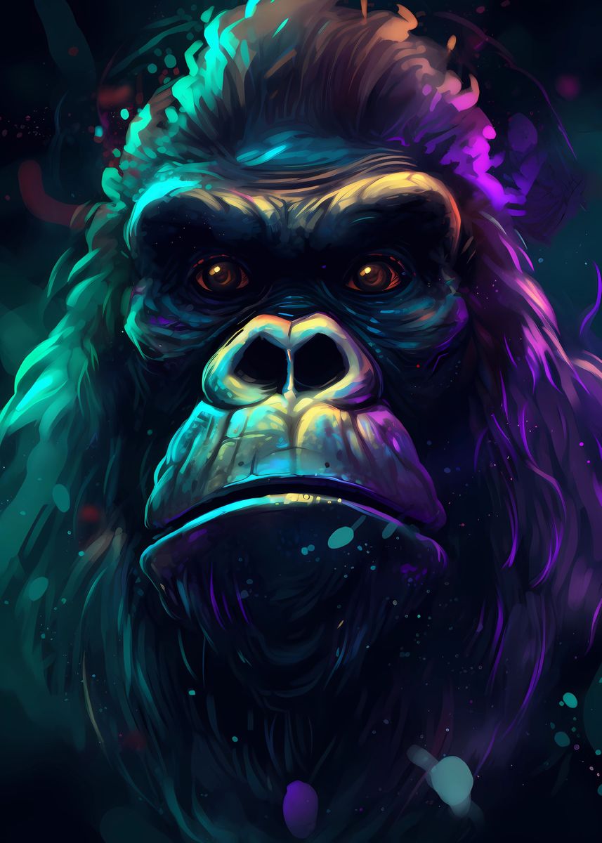 'Gorilla Treasured' Poster by Lana Keyy | Displate
