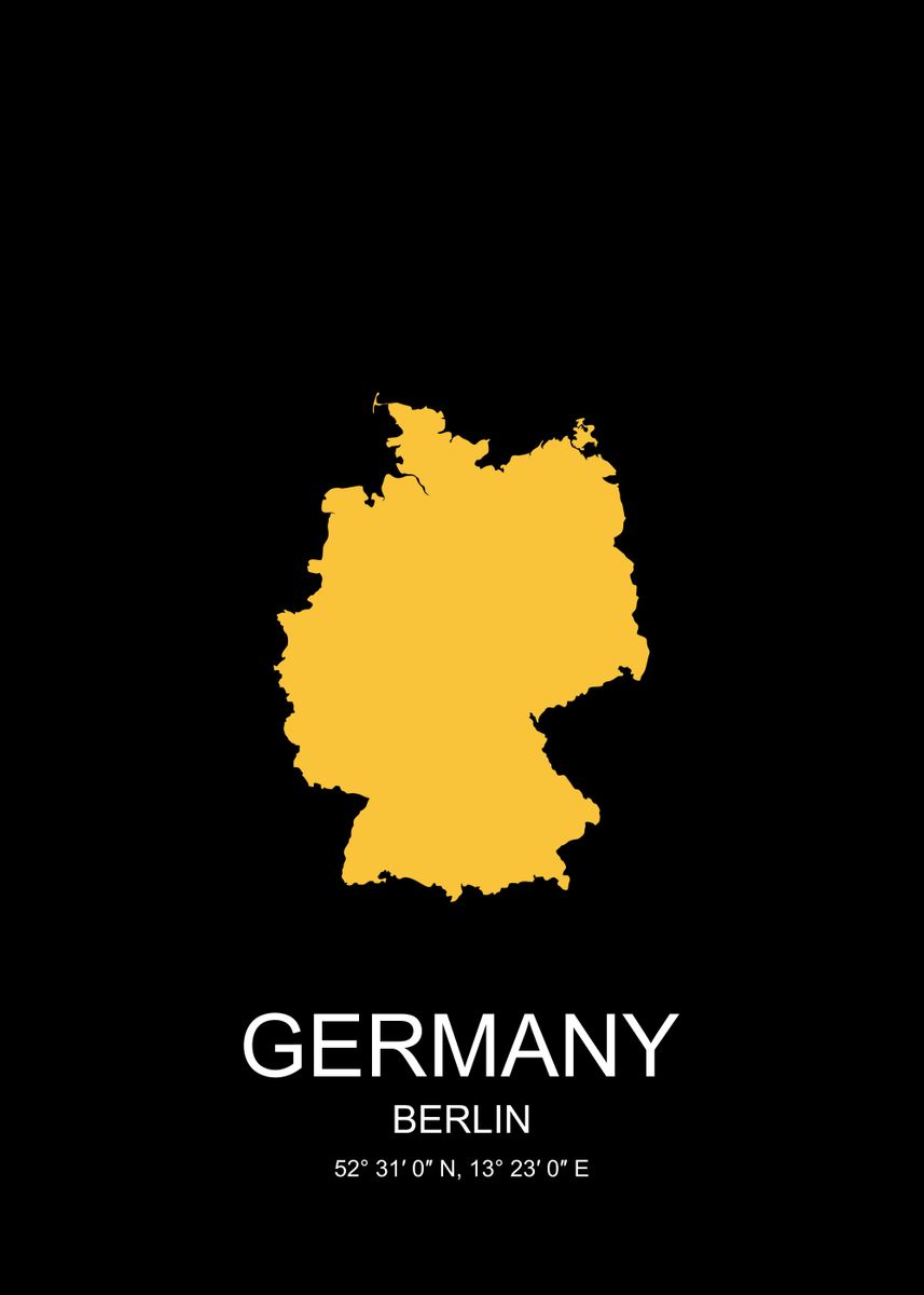 'Germany City Map' Poster by Popular Collections | Displate