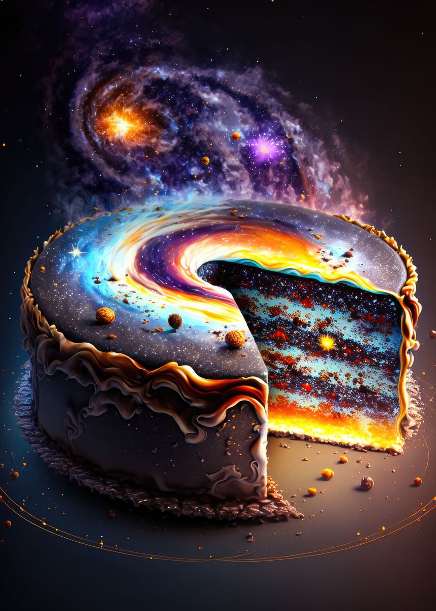 'Galactic Cake' Poster by Astrodeum  | Displate