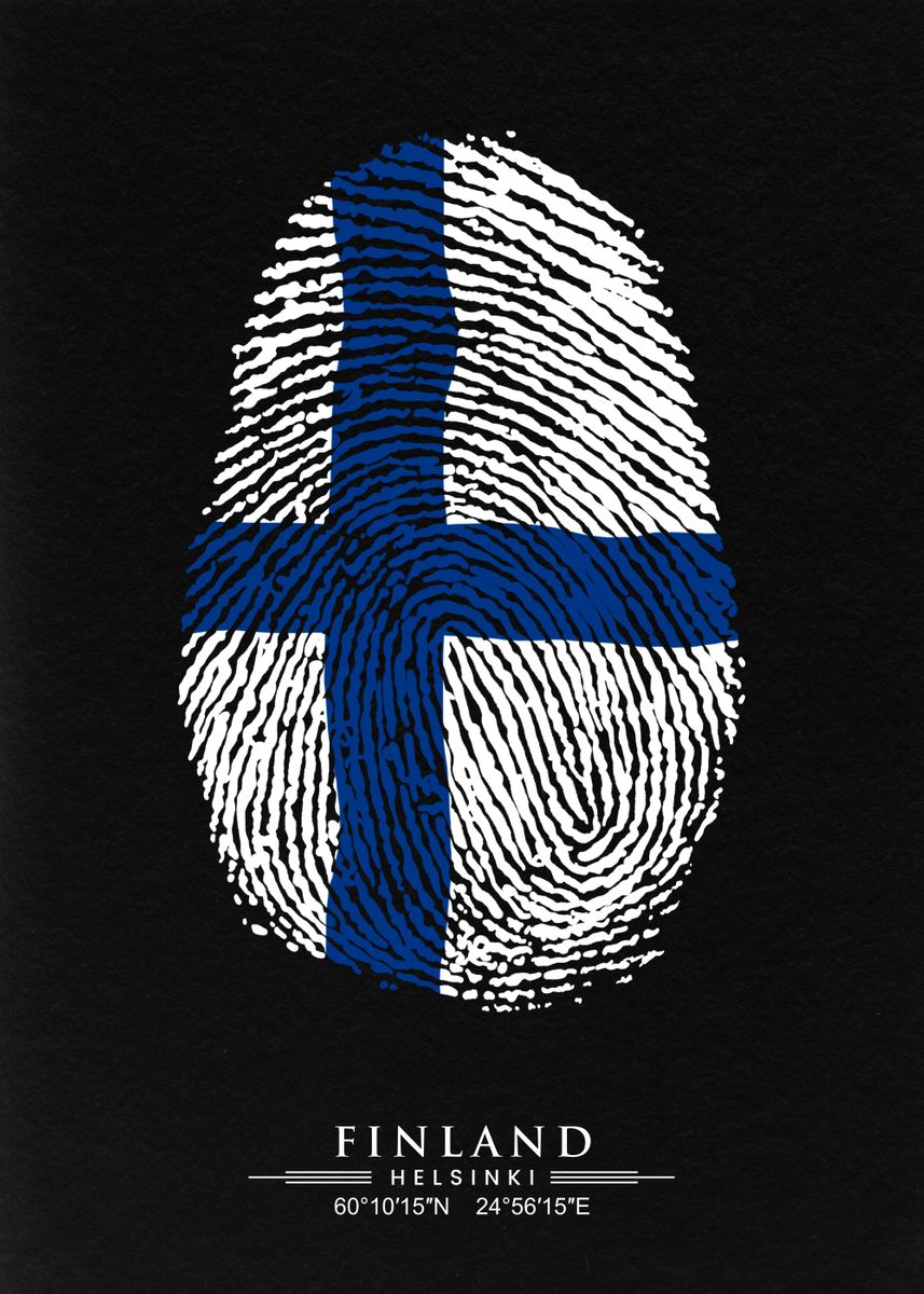 'finland finger print art' Poster by yunur mawan | Displate