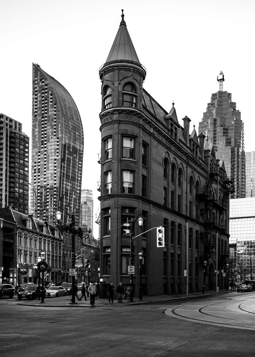 'Black and White Toronto' Poster by Farzad Frames | Displate