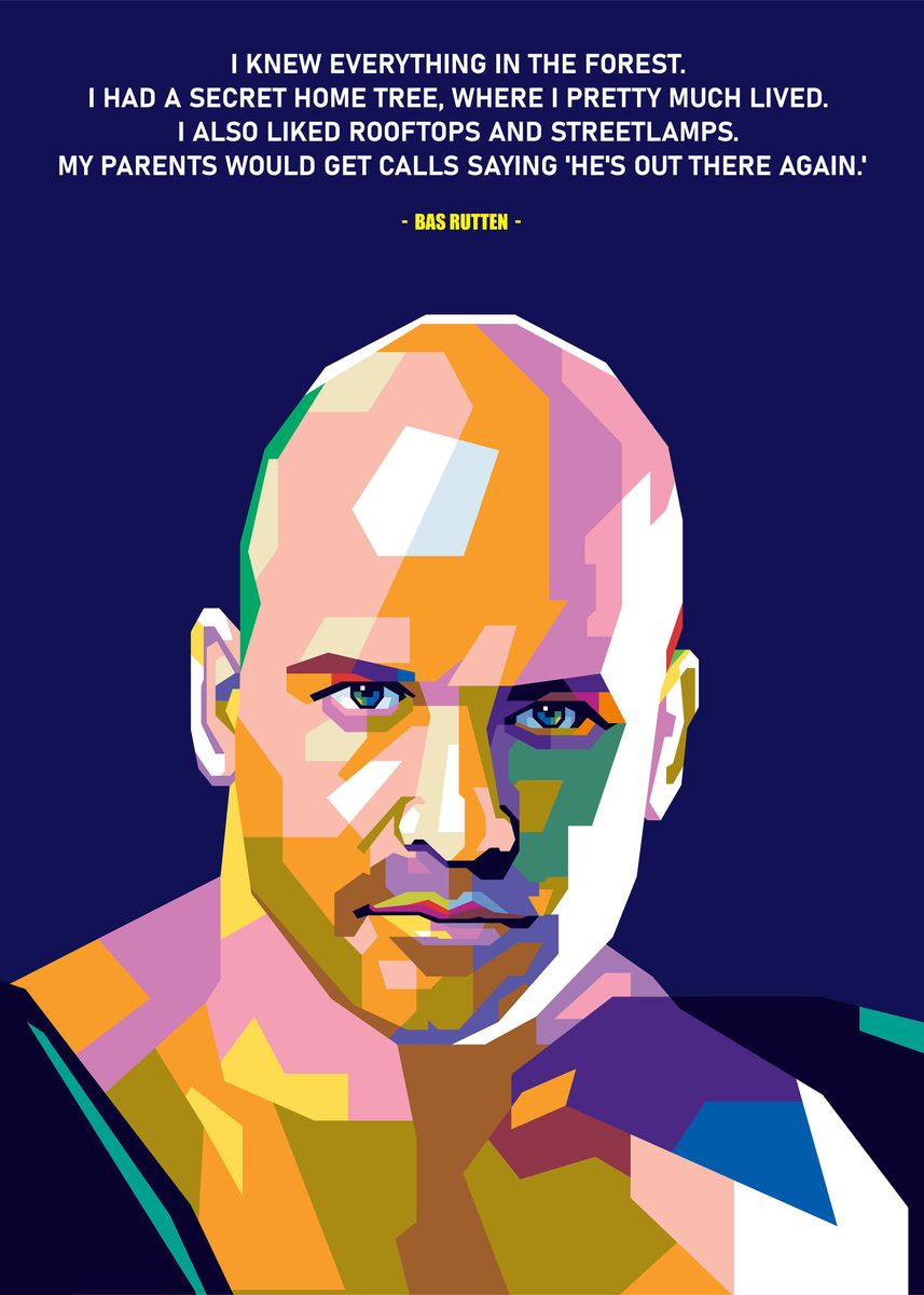 'bas rutten Quotes' Poster by Indra  | Displate