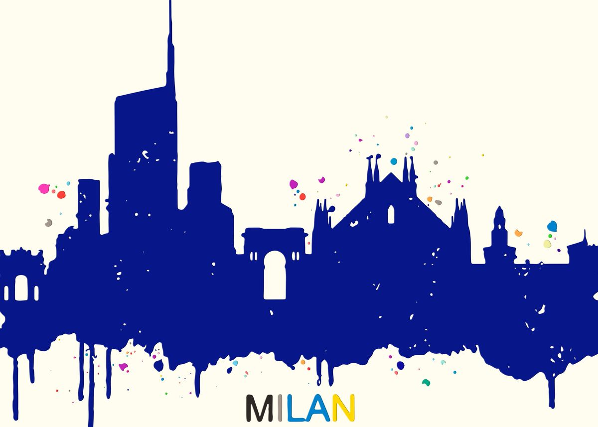 'Milan Skyline' Poster by Dutton Jerrell | Displate