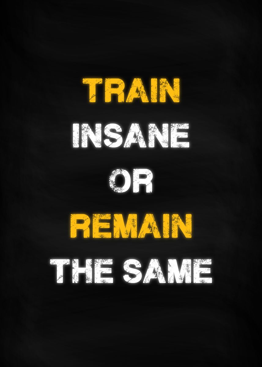'Train insane gym workout' Poster by dkDesign  | Displate