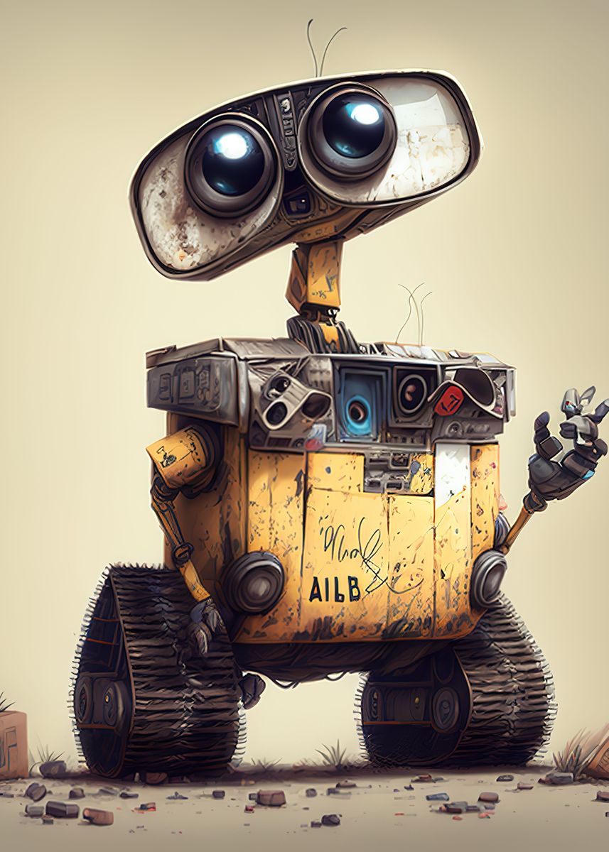 'cartoon robot' Poster by MAD SPACE  | Displate