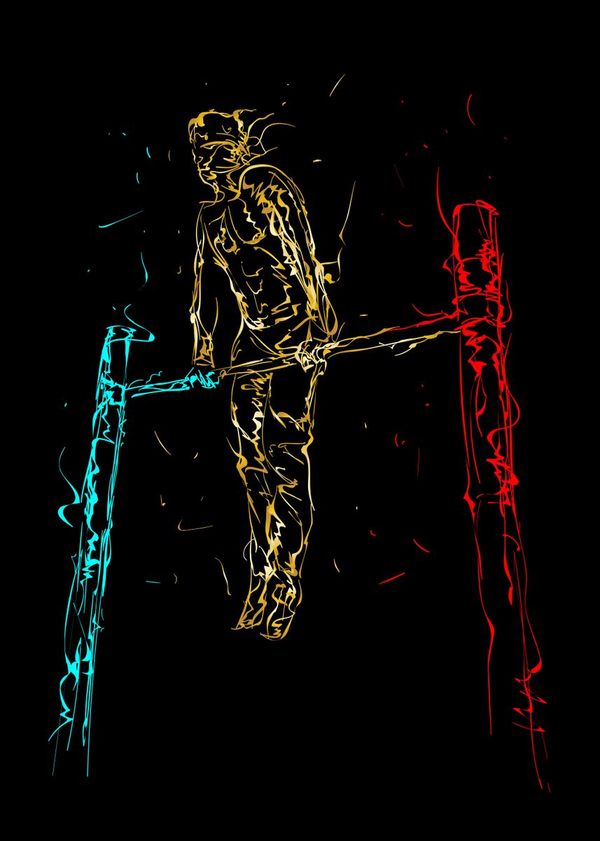 'Calisthenics' Poster, picture, metal print, paint by Trending ...