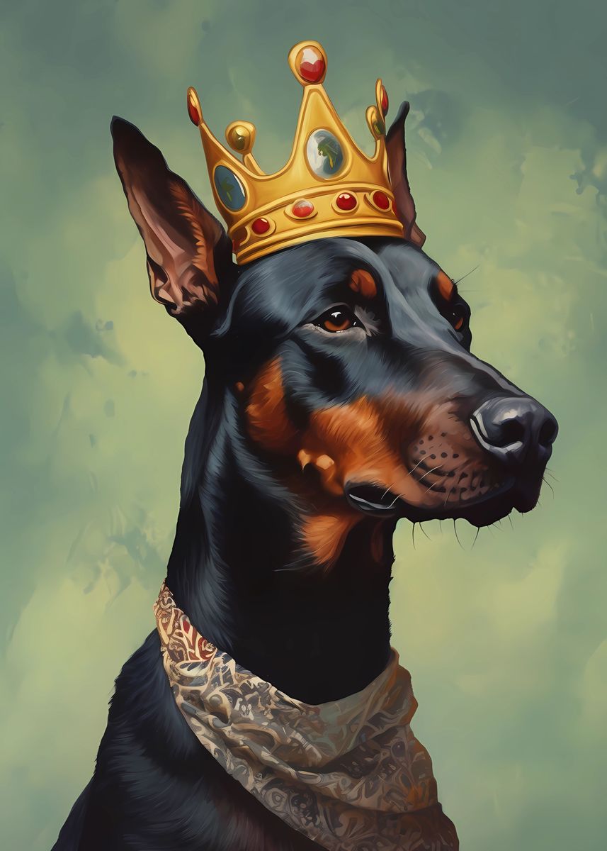 'Doberman Pinscher Dog' Poster, picture, metal print, paint by Calia ...