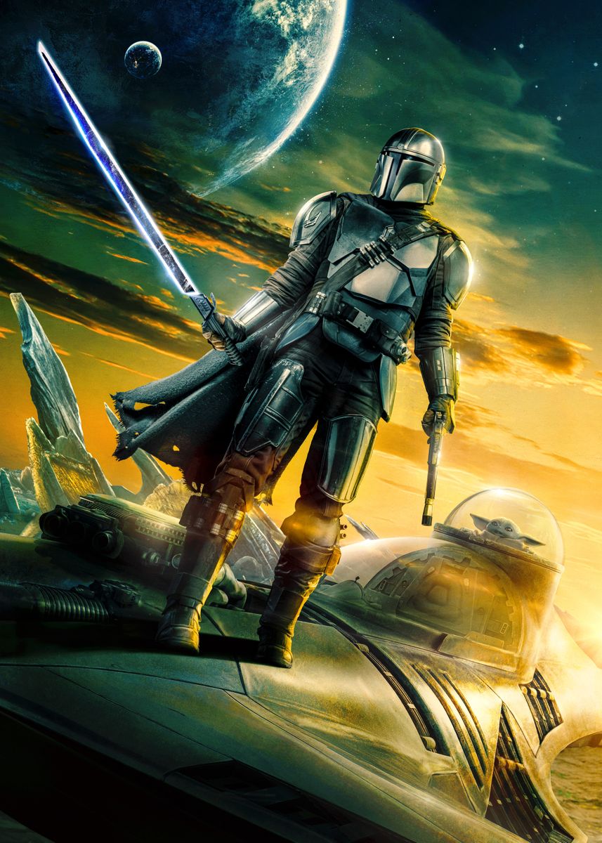 'Mandalorian key art' Poster, picture, metal print, paint by Star Wars ...