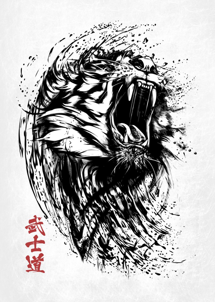'Tiger Japan' Poster by Faissal Thomas | Displate